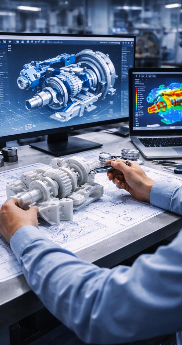 CAO 3D et simulation mécanique d’un ensemble industriel avec analyse des contraintes